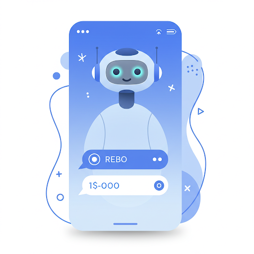 Ilustração de um agente I.A. no WhatsApp
