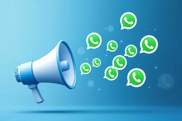 Ilustração de uma campanha de marketing no WhatsApp
