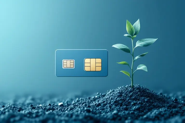 Ilustração mostrando o processo de maturação de chip para WhatsApp Business