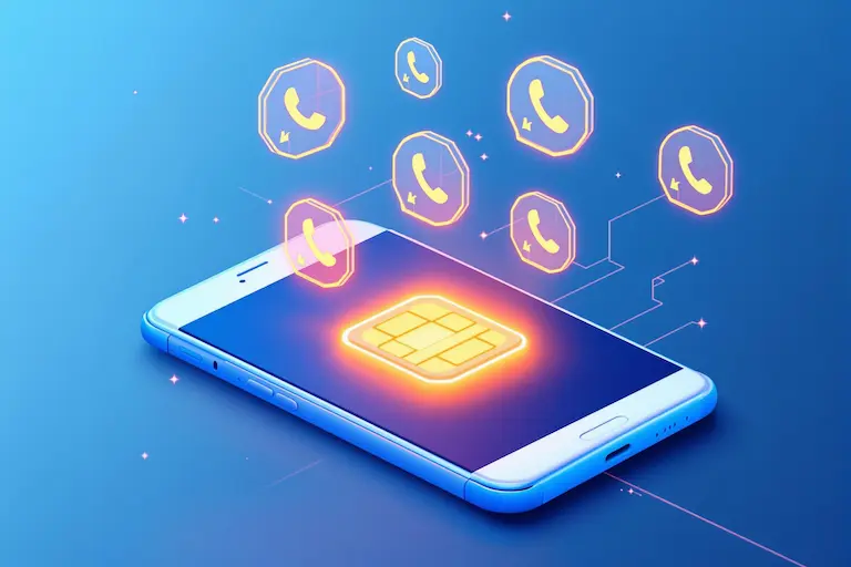 Smartphone com tela do WhatsApp Business e chip aquecido em destaque