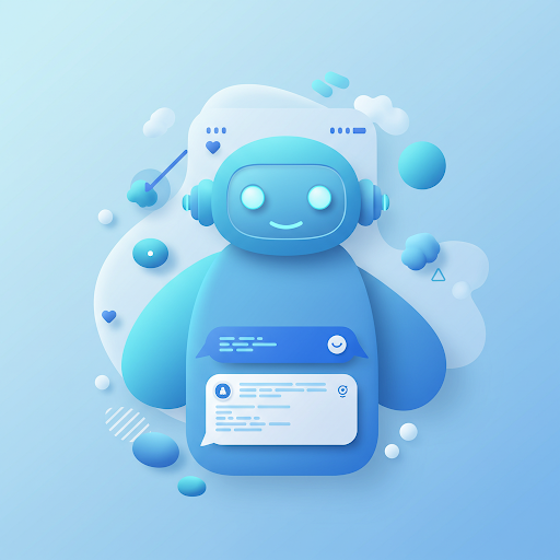 Ilustração de agente I.A. para WhatsApp