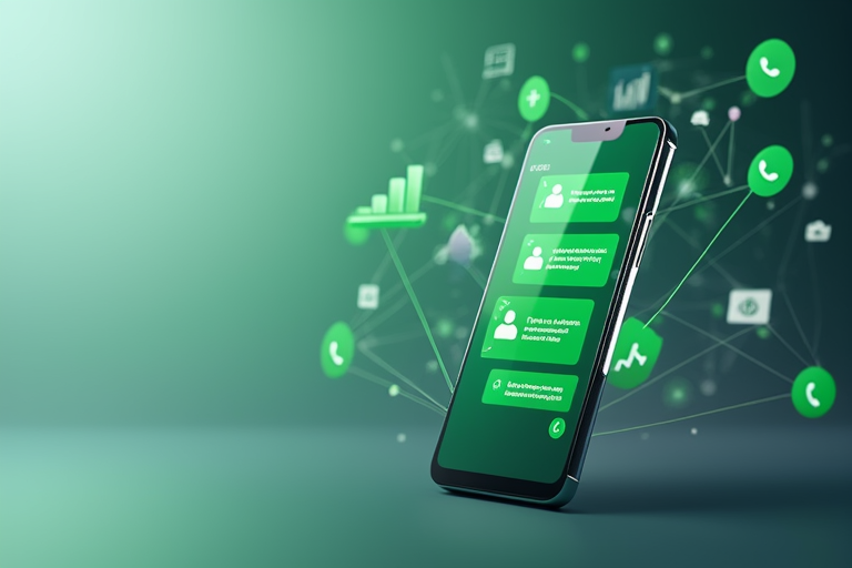 Ícones de CRM e WhatsApp se conectando, representando integração