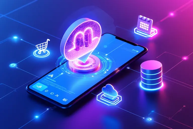 Ilustração de agentes de inteligência artificial se conectando com diversos sistemas e enviando mensagens, simbolizando poder e automação.